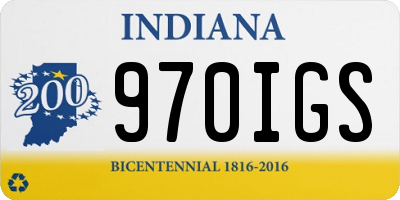 IN license plate 970IGS
