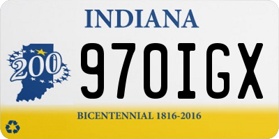 IN license plate 970IGX