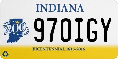 IN license plate 970IGY