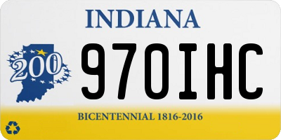 IN license plate 970IHC