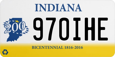 IN license plate 970IHE