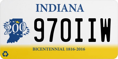 IN license plate 970IIW