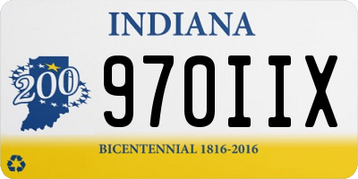 IN license plate 970IIX