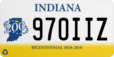 IN license plate 970IIZ