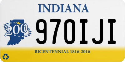 IN license plate 970IJI