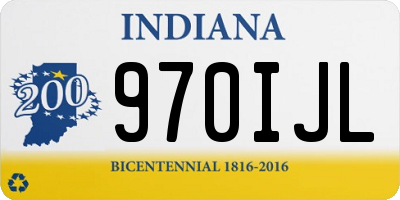 IN license plate 970IJL