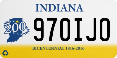 IN license plate 970IJO