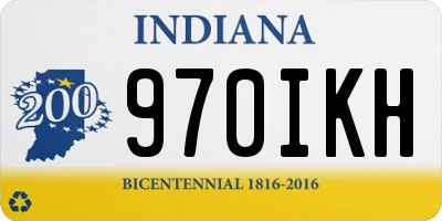 IN license plate 970IKH