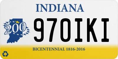 IN license plate 970IKI