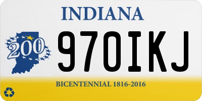 IN license plate 970IKJ