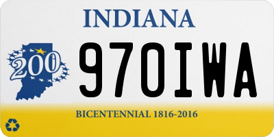 IN license plate 970IWA
