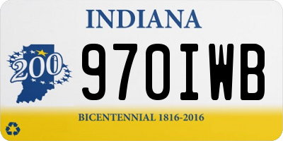 IN license plate 970IWB