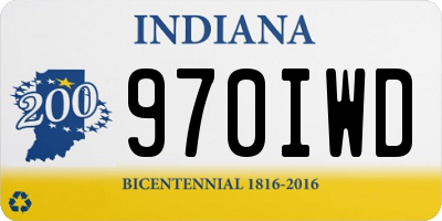 IN license plate 970IWD
