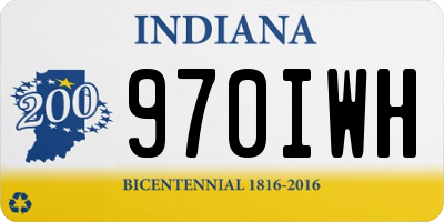 IN license plate 970IWH