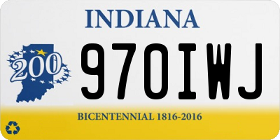 IN license plate 970IWJ
