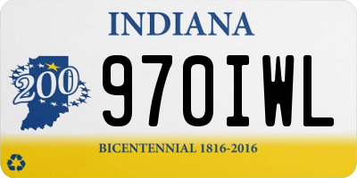 IN license plate 970IWL
