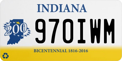 IN license plate 970IWM