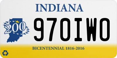IN license plate 970IWO