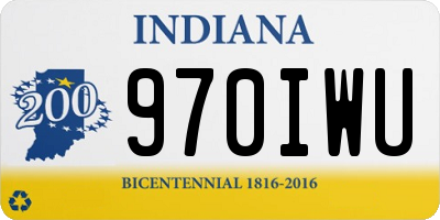 IN license plate 970IWU
