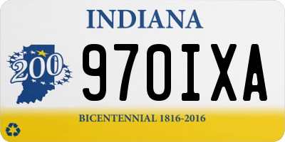 IN license plate 970IXA