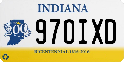 IN license plate 970IXD