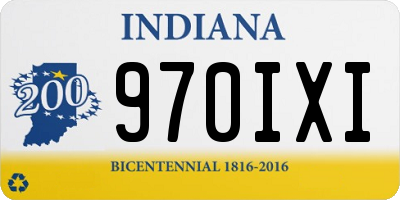 IN license plate 970IXI