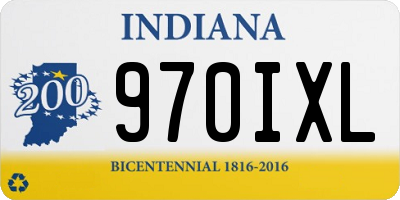IN license plate 970IXL