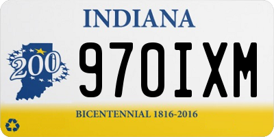 IN license plate 970IXM