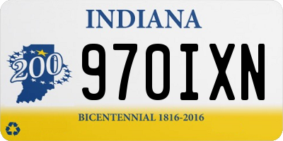 IN license plate 970IXN