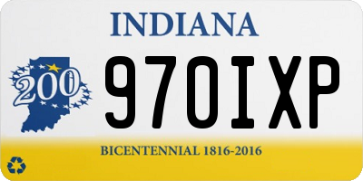 IN license plate 970IXP