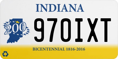 IN license plate 970IXT