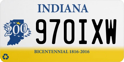IN license plate 970IXW