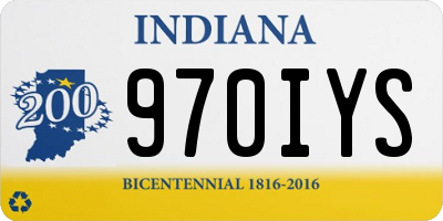 IN license plate 970IYS