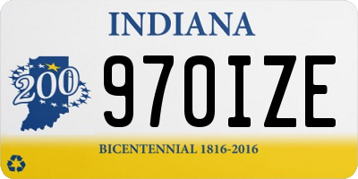 IN license plate 970IZE