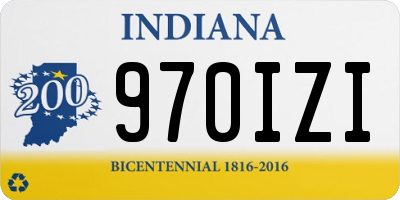 IN license plate 970IZI