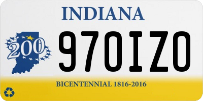 IN license plate 970IZO