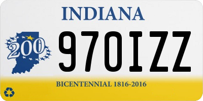 IN license plate 970IZZ