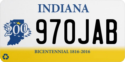 IN license plate 970JAB