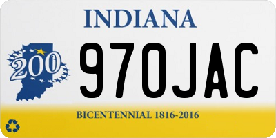 IN license plate 970JAC