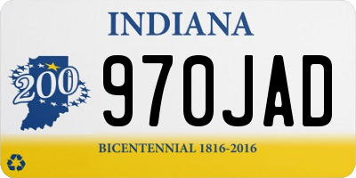 IN license plate 970JAD