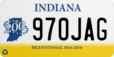 IN license plate 970JAG