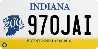 IN license plate 970JAI