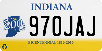 IN license plate 970JAJ