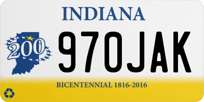 IN license plate 970JAK