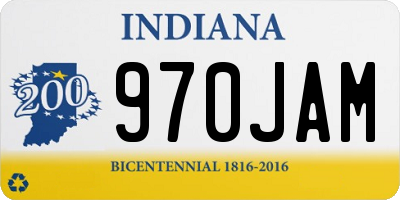 IN license plate 970JAM