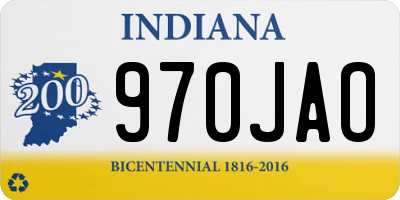 IN license plate 970JAO