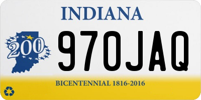 IN license plate 970JAQ