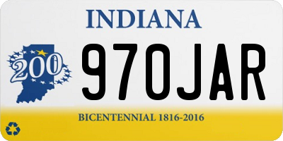 IN license plate 970JAR