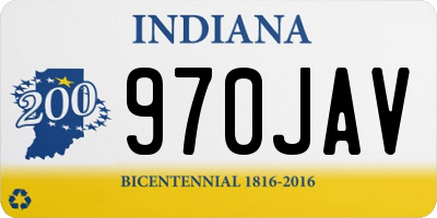 IN license plate 970JAV