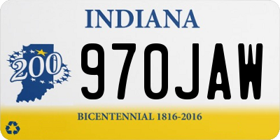 IN license plate 970JAW
